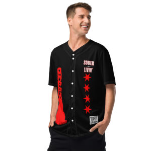 Sober Livin 0 proof moppy baseball jersey